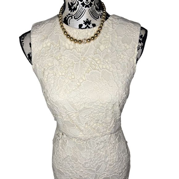 Zara Dresses & Skirts - Zara Dress Ivory Sleeveless Open Back Size Small